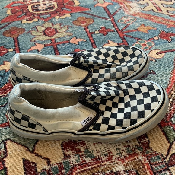 Vans Black and White Checkered Shoes U.S Size 3 Kids - Picture 3 of 7